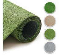 TAPISO Canyoo Erba Sintetica Verde 7 mm per Esterno da Giardino Terazza Balcone Giardino d'inverno Prato Sintetico Resistente UV Tappeto Erba Finta al Metro Rotolo 100 x 100 cm 200 x 300 cm