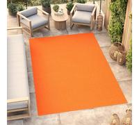 TAPISO Mono Tappeto da Esterno Arancione a Tinta Unita Resistente alle Intemperie per Patio Balcone Terrazza e Giardino Facile da Pulire UV Oeko Tex Certificato 140 x 200 cm