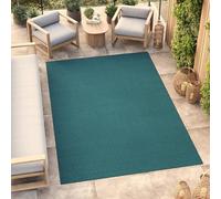 TAPISO Mono Tappeto da Esterno Blu a Tinta Unita Resistente alle Intemperie per Patio Balcone Terrazza e Giardino Facile da Pulire UV Oeko Tex Certificato Design Moderno 200 x 300 cm