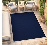 TAPISO Mono Tappeto da Esterno Blu Scuro a Tinta Unita Resistente alle Intemperie per Patio Balcone Terrazza e Giardino Facile da Pulire UV Oeko Tex Certificato Design Moderno 300 x 400 cm