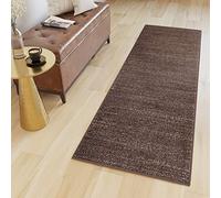 TAPISO Sari Tappeto Corridoio Pelo Corto Runner Passatoia Design Moderno Monocromatico Sfumature Tonalità Marrone Terra Soggiorno Sala Ingresso Ufficio OEKO-TEX 60 x 250 cm