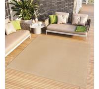 TAPISO Tappeto Quadrato a Pelo Corto, per Interni ed Esterni, Resistente ai Raggi UV, Beige, Tinta Unita, per Soggiorno, Camera da Letto, cameretta dei Bambini, Moderno, Certificato Öko-Tex 200 x 200