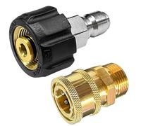 TAPKUA Set adattatore per idropulitrice M22 3/8" tubo Quick Connect Set, pistola collegamento rapido per tubi ad alta pressione