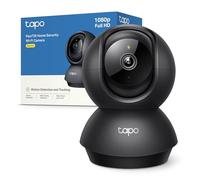 Tapo C201 Telecamera WiFi Interno FHD, Videocamera sorveglianza, Visione Notturna, 360° Visuale, Audio Bidirezionale, Rilevamento di movimento e notifiche, Allarme acustico e luminoso integrato, Nero