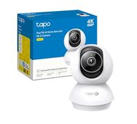 Tapo C250 4K 8MP Telecamera WiFi Interno Videocamera Sorveglianza 360° | Per Bambini, Animali e Soggiorno, AI Auto-Zoom Tracking Persone/Animali, Visione Notturna, Allarme Acustico e Luminoso, Alexa
