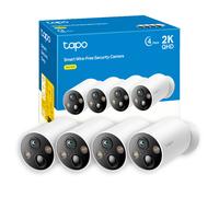 Tapo C425 Telecamera WiFi Esterno 2K 4MP Batteria, Base Magnetica, 4pz