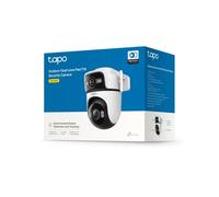 Tapo C545D 2K 3MP Fotocamera Esterna a Doppio Obiettivo, Fotocamera di Sicurezza con Tracciamento Intelligente, Fotocamera Esterna Smart AI, CCTV, Visione Notturna, IP66, Audio Bidirezionale, Nessun