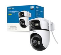 Tapo C545D Telecamera Wi-Fi Esterno con Doppio Obiettivo 2K(3MP+3MP), PTZ con Tracking Smart, Rilevamento AI Persone/Animali/Veicoli, Visione Notturna a Colori, Audio Bidirezionale, Ethernet, IP66