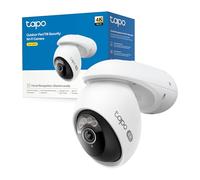 Tapo C560WS 4K 8MP Telecamera Wi-Fi Esterno Pan/Tilt, Smart AI, 360° Visuale, Visione Notturna a Colori Starlight, IP66, Allarme Sonoro e Luminoso, Wi-Fi 6 e Ethernet, Supporta MicroSD fino a 512 GB