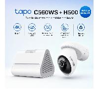 Tapo C560WS + H500 HomeBase - Kit Sicurezza 4K 360° con Storage Locale