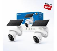 Tapo C660 KIT Telecamera WiFi Esterno 4K 8MP Batteria, Starlight, 360° PTZ, 2pz