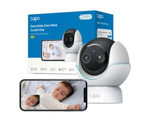 Tapo C840 4MP 2MP Telecamera WiFi Interno a Doppia Lente Baby Monitor con