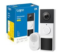 Tapo D210 2K 3MP Videocitofono WiFi Campanello Batteria 180 Giorni IP65 | Per Porta e Ingresso, Visione Notturna a Colori, Campo Visivo Extra-Largo, Rilevamenti Smart AI, Audio, Antifurto