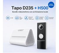 Tapo D235 + H500 HomeBase - Kit Videocitofono Smart con Storage Locale