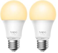 Tapo L510E Lampadina Wi-Fi E27, Funziona con Amazon Alexa e Google Home, 806 lumen, Giallo caldo dimmerabile dall' 1% al 100%, 2700 K, Controllo da remoto, 1 pezzo (Confezione da 2)