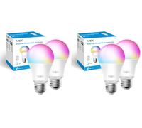 Tapo L530E Lampadina WiFi Intelligente LED Multicolore, E27, Lampadina Compatibile con Alexa e Google Home, 806 lumen, 8.7W, Senza hub richiesto, Controllo Remoto tramite APP, 2 pezzi