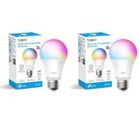 Tapo L530E Lampadina WiFi Intelligente LED Smart Multicolore, E27, Compatibile con Alexa e Google Home, 806 lumen, 9W(Equivalente 60 W), Controllo Remoto tramite APP (Confezione da 2)