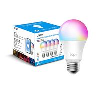 Tapo L530E, Lampadina WiFi Intelligente LED Smart Multicolore, E27 Lampadina Compatibile con Alexa e Google Home, 806 Lumen, 9W, Senza hub richiesto, Controllo Remoto Tramite App, 4pz