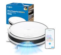 Tapo RV20 MAX Bianco Robot Aspirapolvere Lavapavimenti con Mappatura, Aspirazione 5300Pa, Navigazione LiDAR MagSlim, Zone No-Go e Muri Virtuali, Design Ultra Compatto 83mm, Controllo APP&Alexa