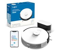 Tapo RV30C Mop Robot Aspirapolvere Lavapavimenti, Aspirazione Potenza 4200Pa, Navigazione LiDAR, Mappatura Rapida, Batteria da 3200mAh, Adatto a Pavimenti e Tappeti, Controllo Alexa & Google