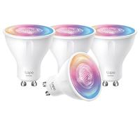 Tapo Smart Wifi LED Faretto 3.7W Gu10 350Lm 2200-6500K Cambia Colore 4 Pack
