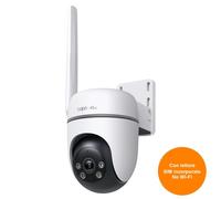 Tapo TC40GW Telecamera per SIM 4G Pan/Tilt Full HD Notturna Colori No Wifi