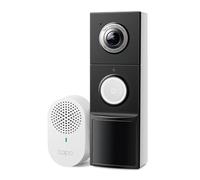 Tapo TP-Link - Videocamera intelligente con campanello, batteria o cavo, visione notturna a colori 2K QHD, visione notturna ultra ampia a 180°, chiamata ad anello, rilevamento intelligente AI, audio a