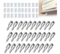TAPOQJO Tenddaily Self Tapping Screw, Self-Tapping Screws Cabinet Laminate Support, Cabinet Shelf Pegs with Non-Slip Sleeve(30 PCS)