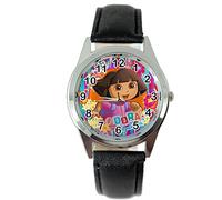 Taport® Dora l' Esploratrice orologio al quarzo fascia nera in pelle
