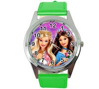 Taport®, orologio al quarzo per bambole, cinturino in pelle verde