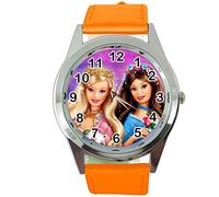 Taport®, orologio al quarzo per bambole con cinturino in pelle arancione