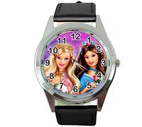 Taport®, orologio al quarzo per bambole e bambole, cinturino in pelle nera