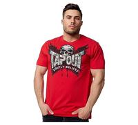 Tapout Creston T-Shirt, Rosso/Nero/Argento, M Uomo