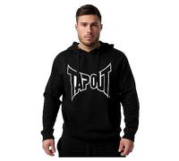 Tapout Lifestyle Basic Hoodie Felpa con Cappuccio, Nero/Bianco, XXL Uomo
