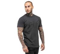 Tapout Lifestyle Basic Tee T-Shirt, Antracite/Nero, L Uomo, 940005