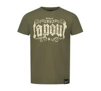 Tapout Maglietta 'CRASHED' oliva / verde scuro / bianco, Taglia M