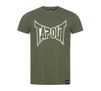 TAPOUT Lifestyle Basic Tee T-Shirt, Oliva/Ecru, L Uomo