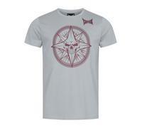 Tapout Skrape Tee T-Shirt, Grigio/Rosso, XL Uomo