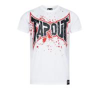 TAPOUT Splashing T-Shirt, Bianco/Rosso/Nero, S Uomo
