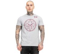 Tapout Skrape Tee T-Shirt, Grigio/Rosso, XL Uomo