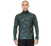 Tapout Training Midlayer Felpa con Cappuccio, Verde/Nero, S Uomo