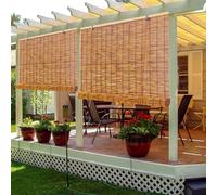 Tapparella A Carrucola in Bamboo 50x120 100x200 120x170 150x300cm Tenda A Rullo in bambù con Sollevatore Impermeabili Traspiranti Bamboo Blinds(150x150CM/59x59IN(WxH))