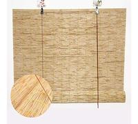 Tapparella a Carrucola in Bamboo,Tende in Reed Naturali,Tende Romane di Sollevamento Retrò,Avvolgibili in Bambù,Tende da Sole per Interni/Esterni/Giardino/Finestra,Personalizzate(70x80cm/28x32in)