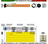 TAPPARELLA AVVOLGIBILE 40 KG KIT MOTORE 220 V COMANDO ELETTRICO E RADIOPULSANTE