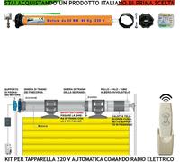 TAPPARELLA AVVOLGIBILE AUTOMATICA 40 KG 1 MOTORE 220 V COMANDO RADIO STAFFA A L