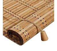 Tapparella Avvolgibile Bamboo,Tenda a Rullo in bambù retrò,Cortina di bambù Naturale,Veneziana per Finestre,Porte e Balconi,Anti-UV,Tenda a Pacchetto Parasole Interni/Esterni (80x180cm/32x71in)