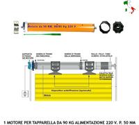 TAPPARELLA ELETTRICA MOTORE 50 Nm 90 KG SERRANDA AVVOLGIBILE MOTORE 220 V. 50 Hz
