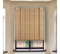Tapparella in bamboo da interno per finestre con arrotolamento a carrucola