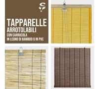 Tapparella Tenda Bamboo Arredamento Casa Stile Protezione Luce