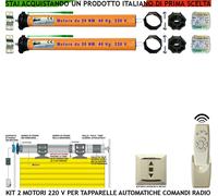 TAPPARELLE 2 MOTORI 220 V 40 KG DUE CENTRALI RADIOPULS TELECOM APRE STOP CHIUDE